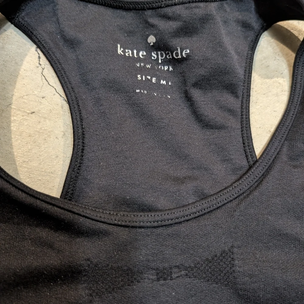Kate Spade Classic Black Sports Bra Women's M